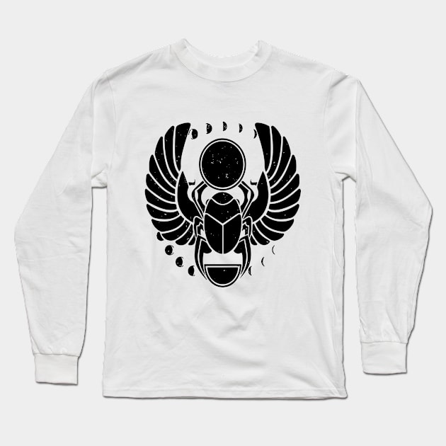 Egyptian beetles scarab Long Sleeve T-Shirt by momo1978